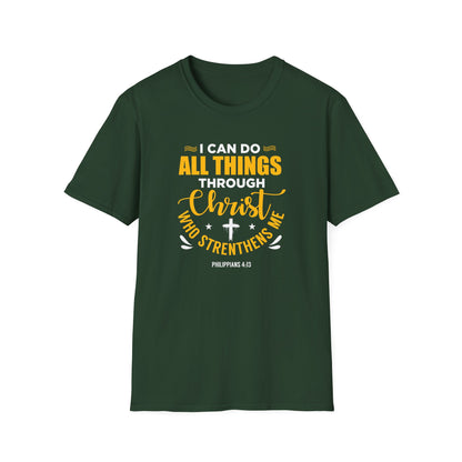 I Can Do All Things Through Christ Who Strengthens Me- Philippians 4:13  T-Shirt