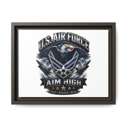 U.S. Air Force 'Aim High' Framed Matte Canvas Wall Art