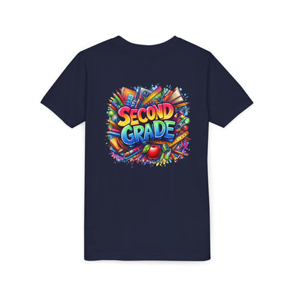 Second Grade Youth Tee — Colorful Back-to-School Kids T-Shirt