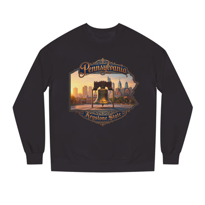 Pennsylvania Keystone State Sweatshirt — Liberty Bell & City Skyline Crewneck
