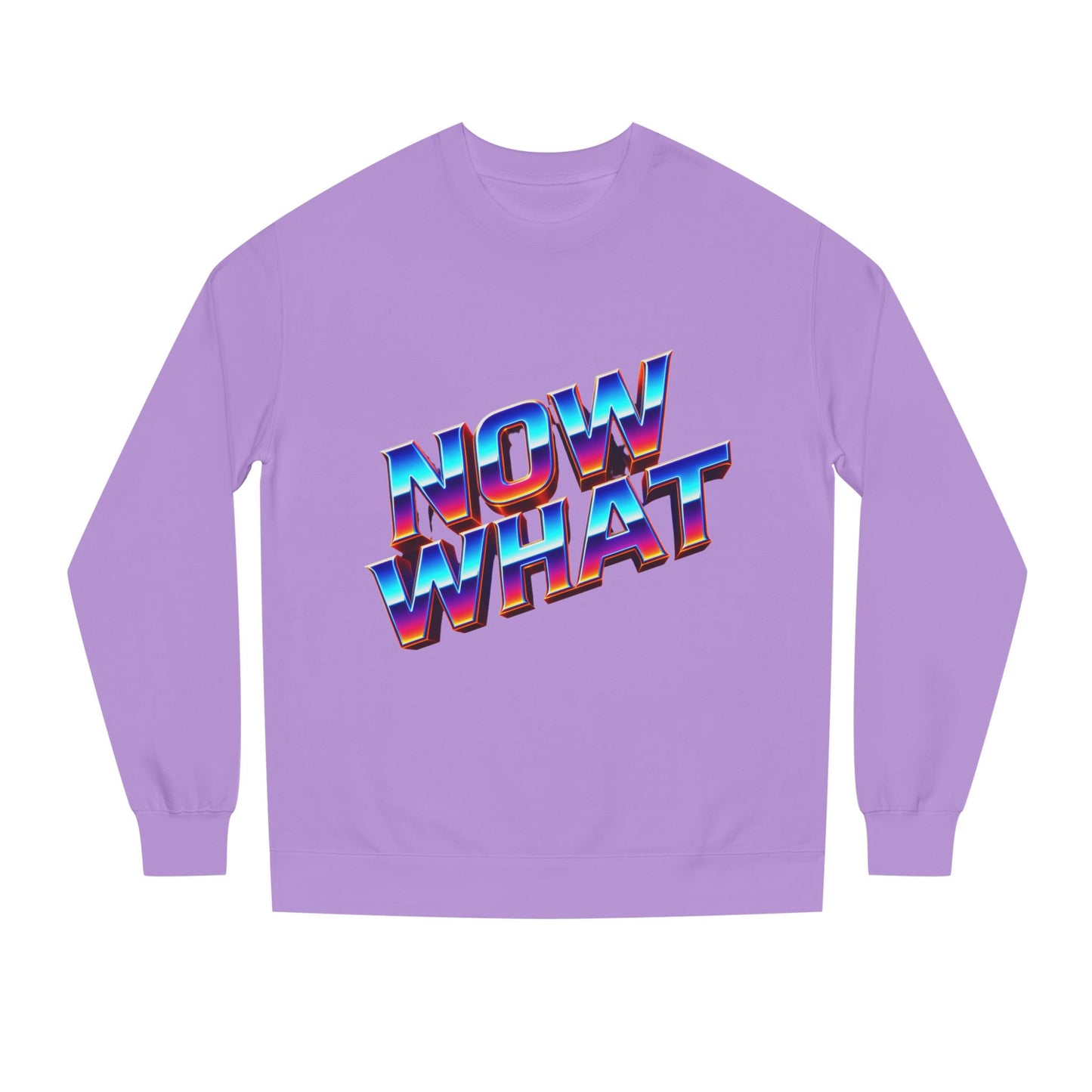 Now What Retro Sweatshirt — Bold 80s Gradient Graphic Crewneck