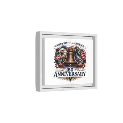 250th Anniversary Framed Canvas - United States of America Patriotic Liberty Bell Print