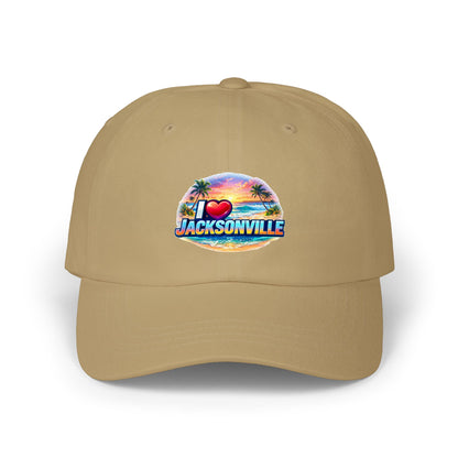 Jacksonville Sunset Dad Cap — I  Jacksonville Embroidered Baseball Hat