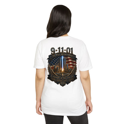 9/11 Memorial T-Shirt — "We Will Never Forget" Tribute Tee