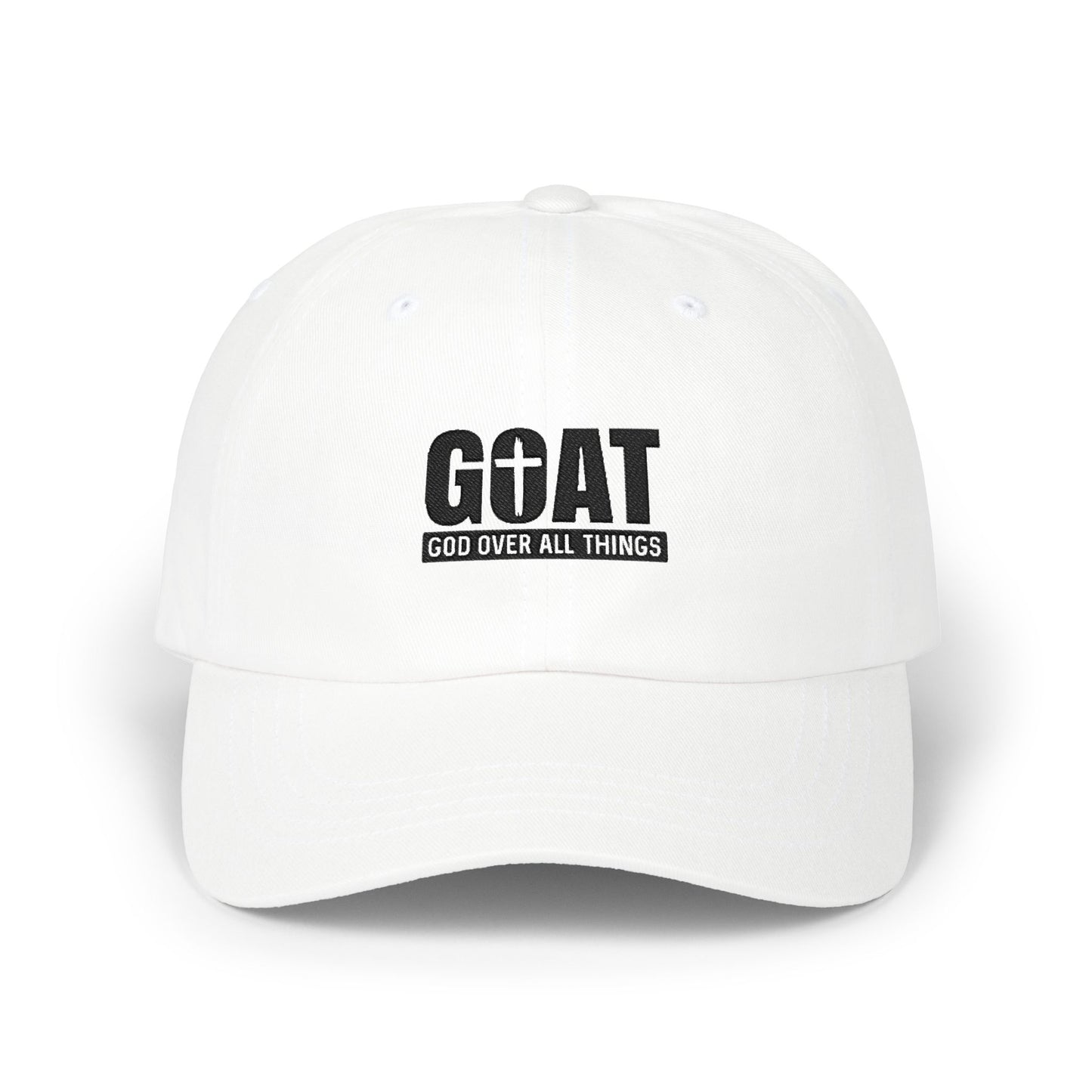 GOAT Dad Cap — "God Over All Things" Embroidered Baseball Hat