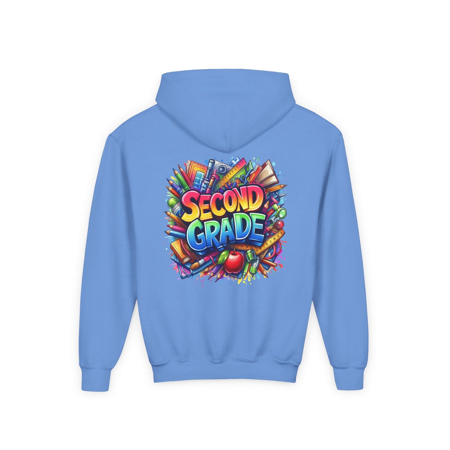 Second Grade Kids Hoodie — Colorful School Day Pullover