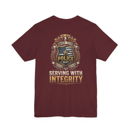 Police Badge 'Serving With Integrity' T-Shirt