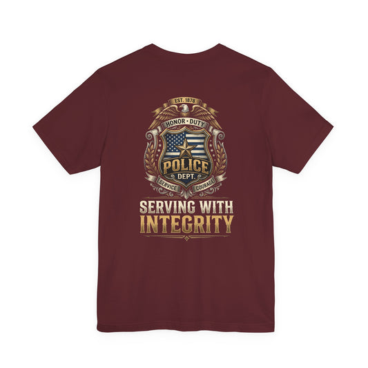 Police Badge 'Serving With Integrity' T-Shirt