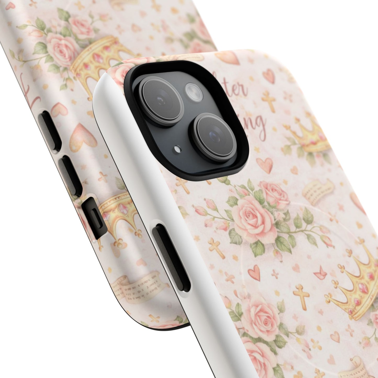 Daughter of the King Floral Phone Case — Tough Magnetic Protective Cover