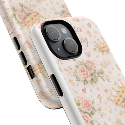Daughter of the King Floral Phone Case — Tough Magnetic Protective Cover