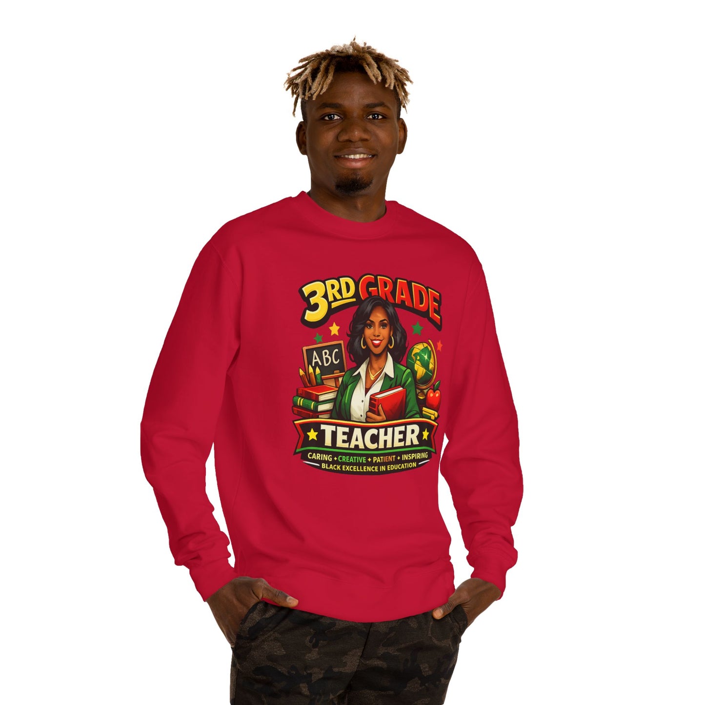 3rd Grade Teacher Sweatshirt – Inspiring Black Excellence Teacher Gift