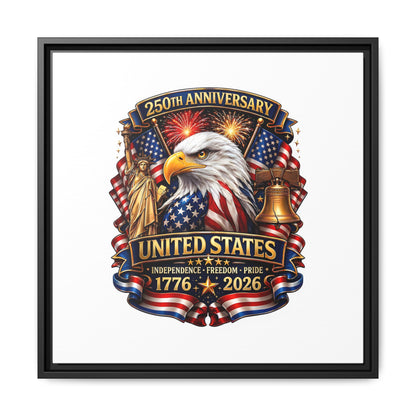250th Anniversary United States Framed Canvas - Patriotic Eagle 1776–2026