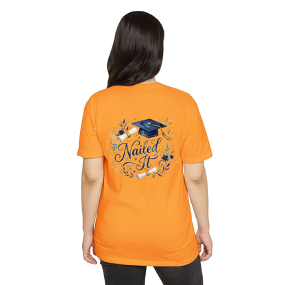 Nailed It Graduation T-Shirt — Cap & Diploma Celebration Tee