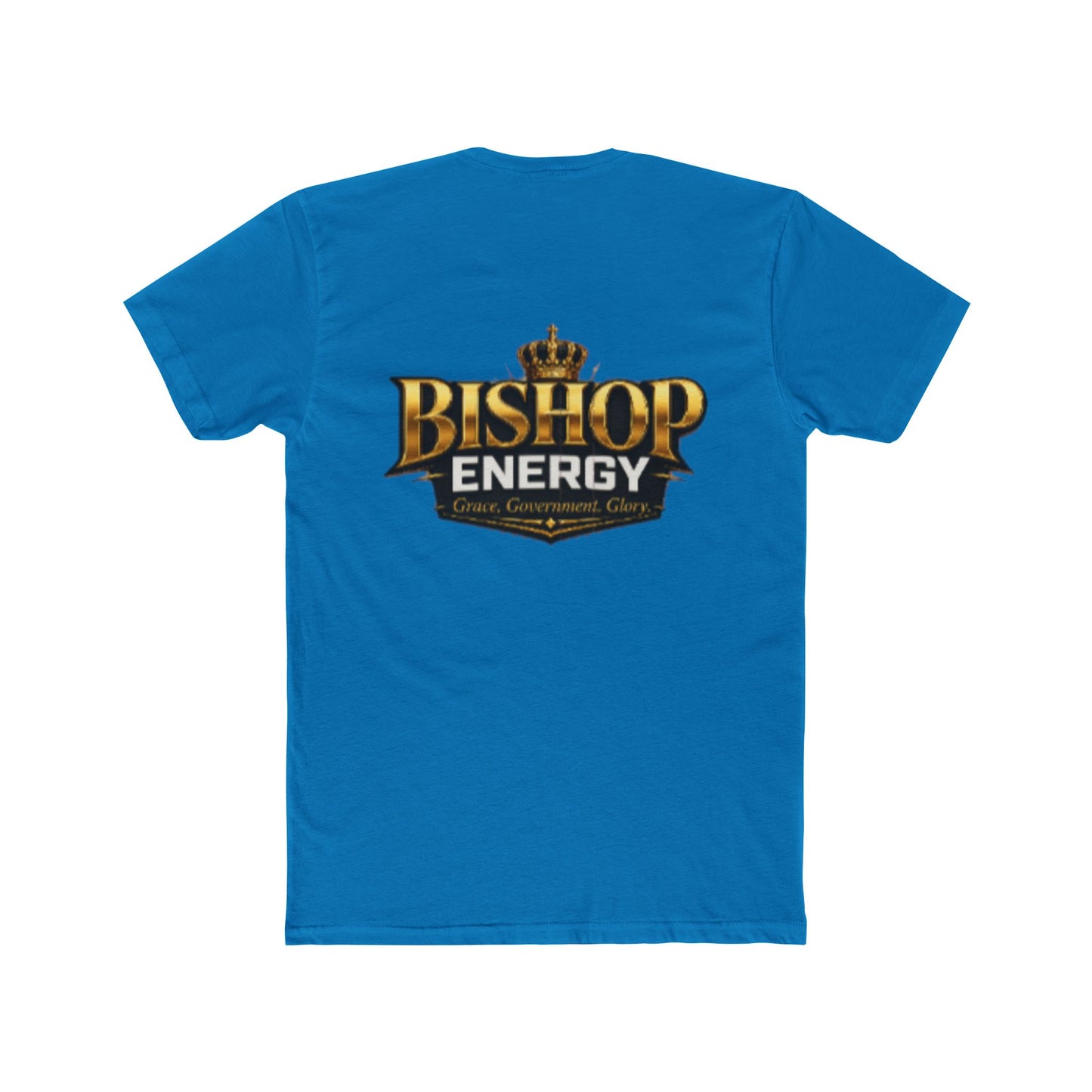 Bishop Energy Graphic Tee — Bold Gold Crown Logo T-Shirt