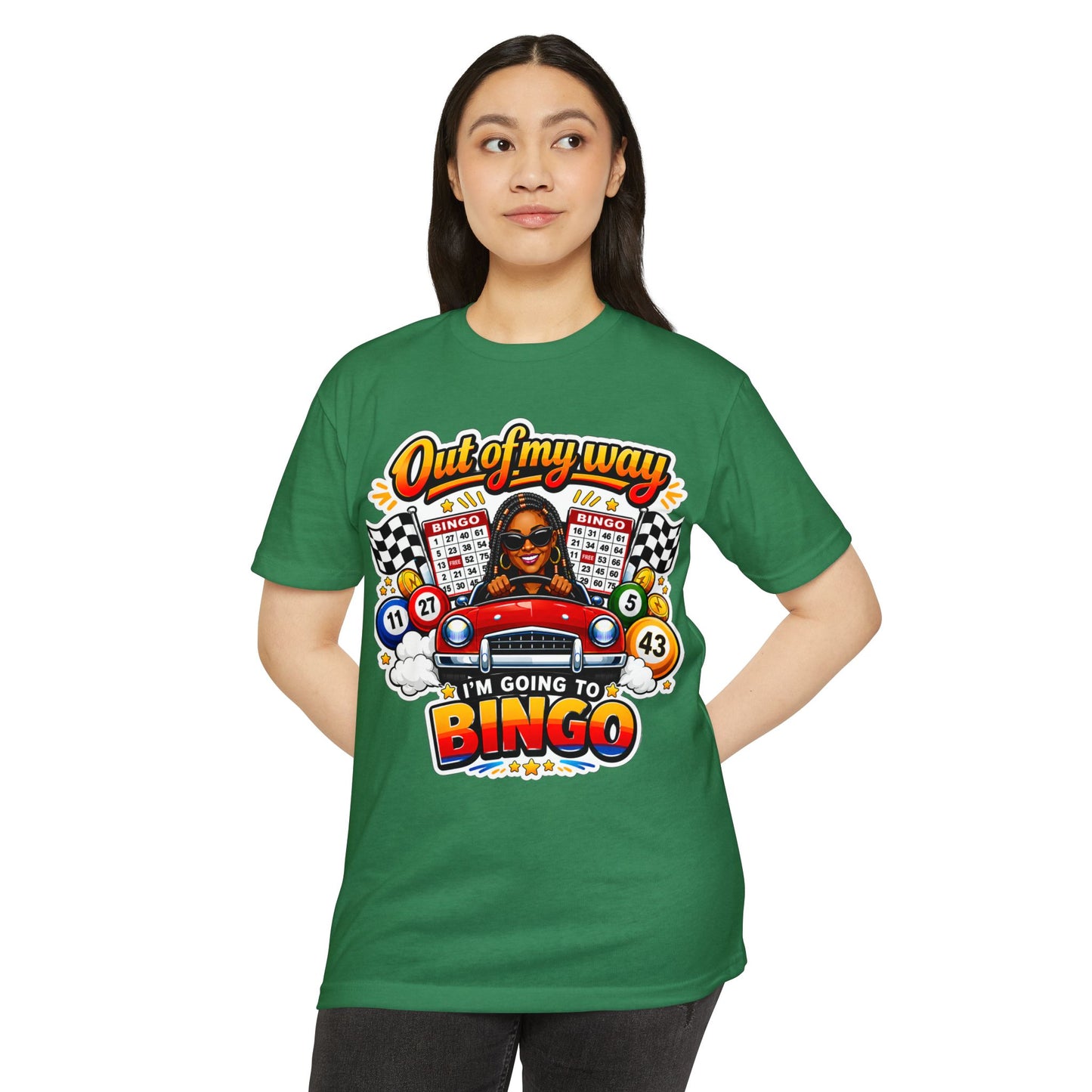 Bingo Driver T-Shirt — "Out of My Way I'm Going to Bingo" Retro Graphic Tee