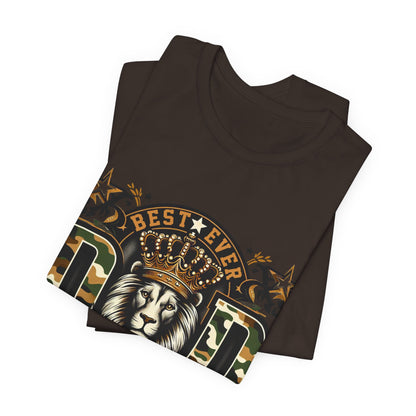 Dad The King Lion Crown T-Shirt — Best Ever Dad Camo Design