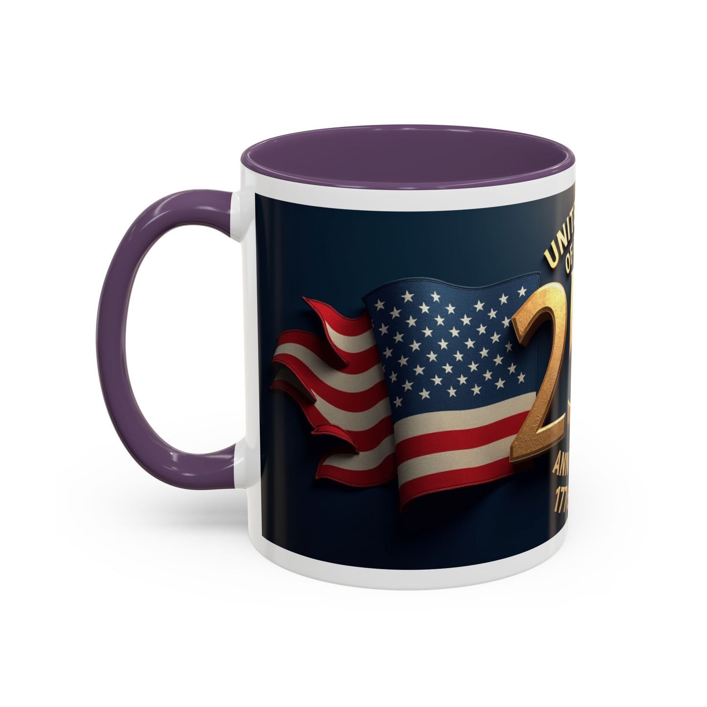 250th Anniversary Coffee Mug — United States of America 1776–2026 Patriotic Accent Mug