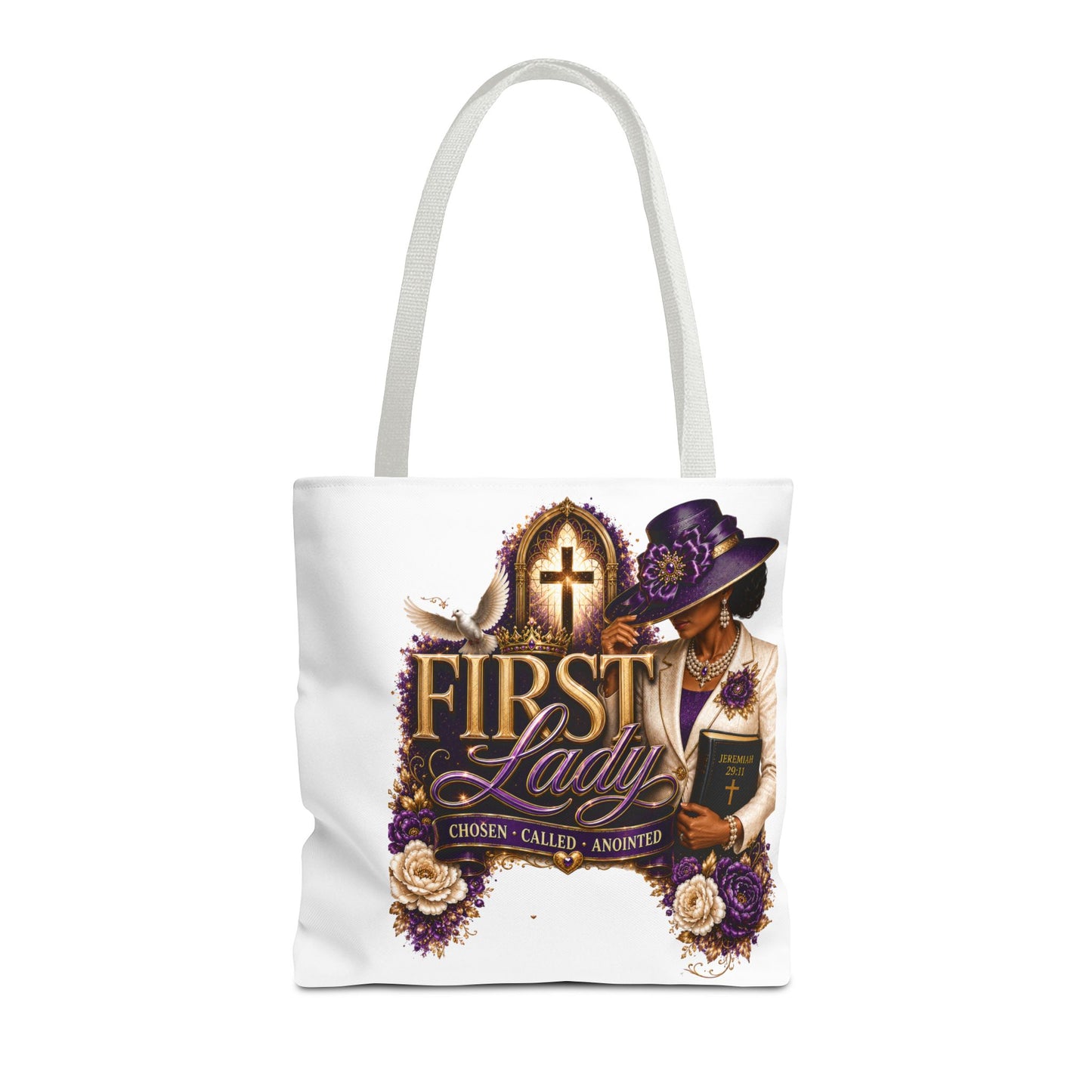 First Lady Christian Tote Bag — Chosen, Called, Anointed Church Purse