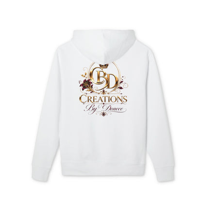 Creations By Donece Logo Hoodie — Floral Gold Emblem Sweatshirt