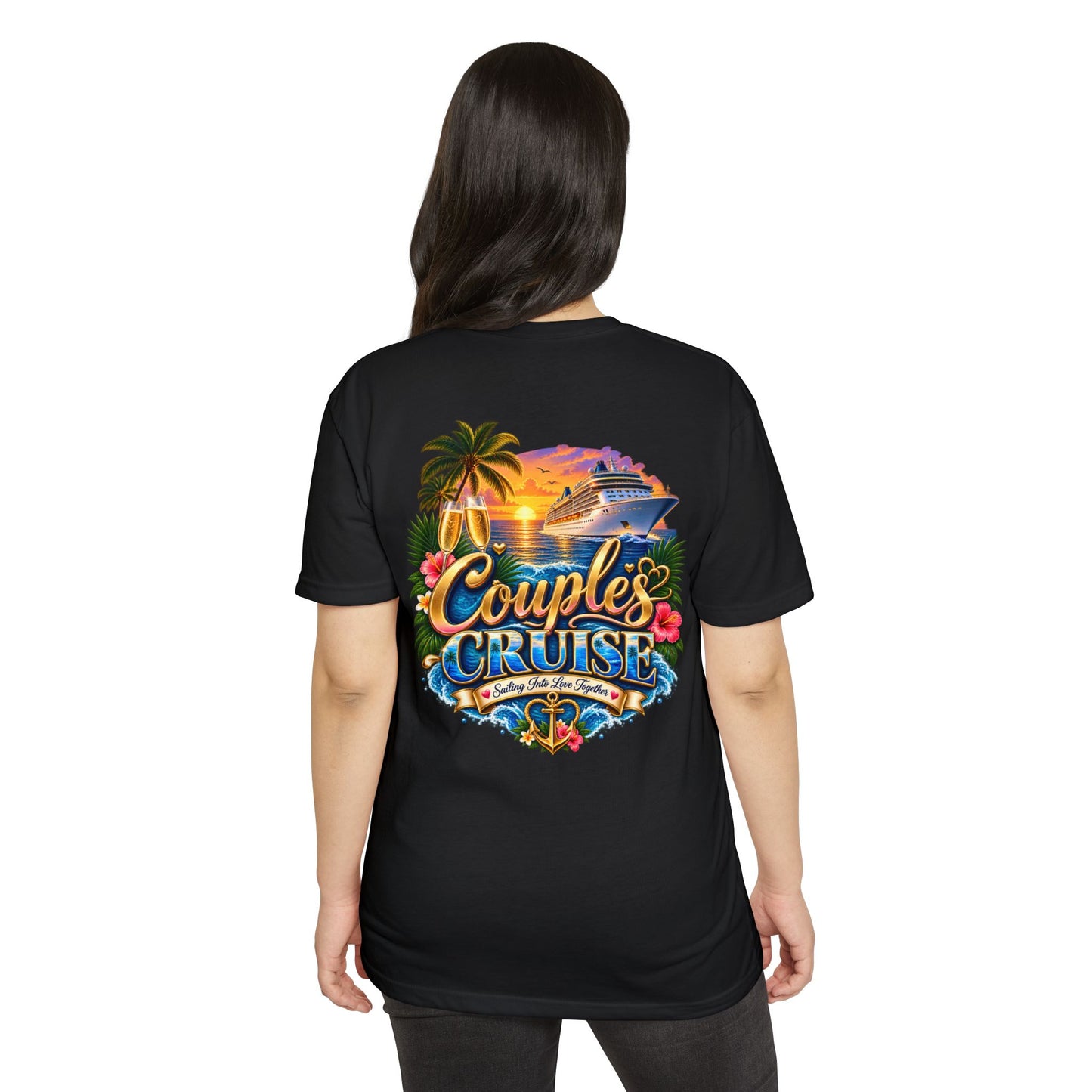 Couples Cruise T-Shirt — Tropical Cruise Vacation Graphic Tee