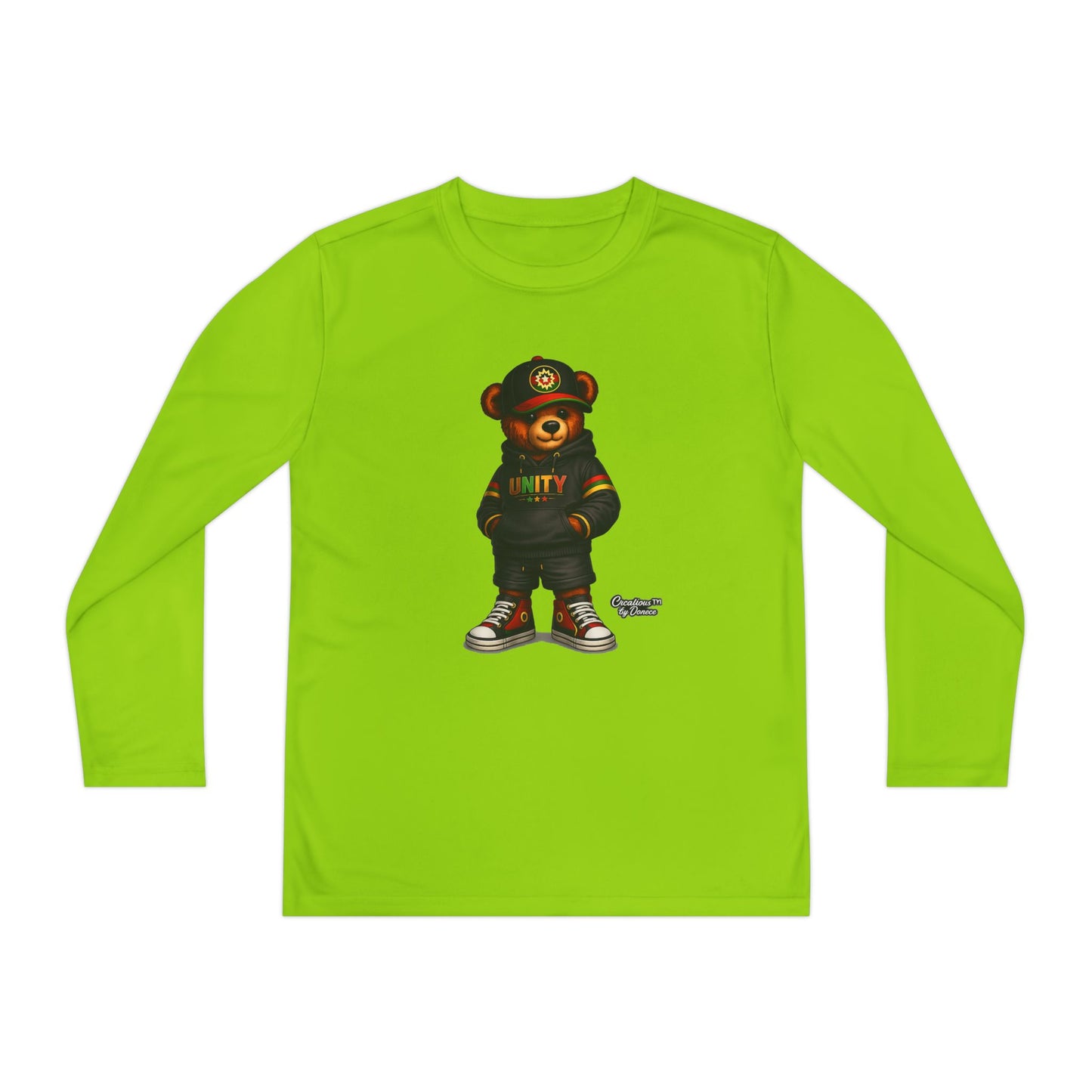 Youth Long Sleeve Tee — 'Unity' Streetwear Bear Graphic