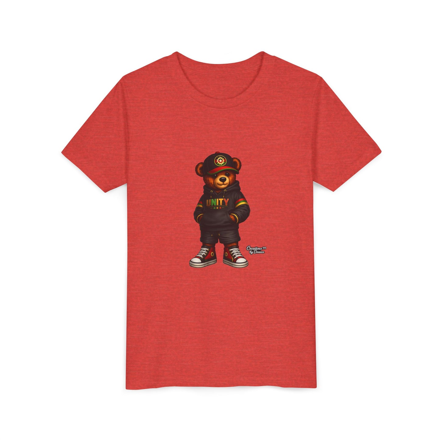 Youth T‑Shirt — Cool Bear Graphic Tee with 'UNITY' Hoodie Design