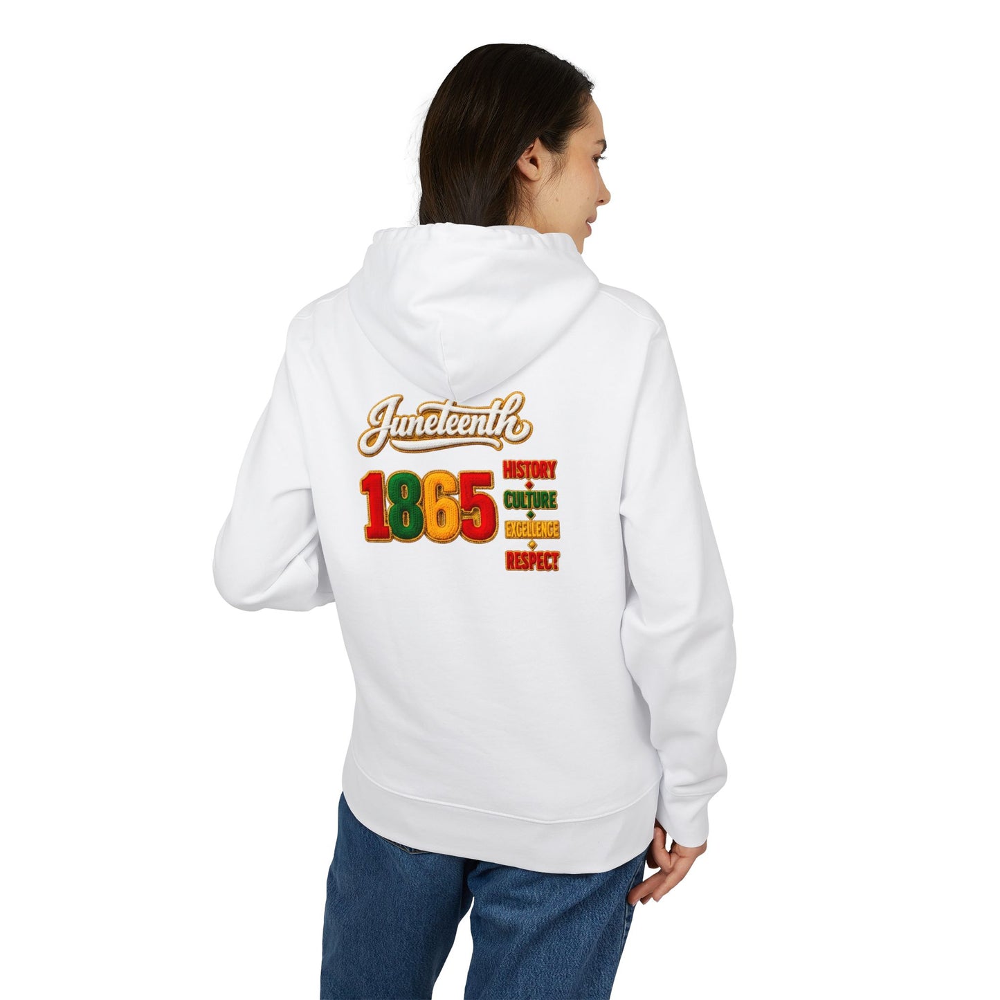 Juneteenth 1865 Hoodie — History, Courage, Resilience, Respect Pullover