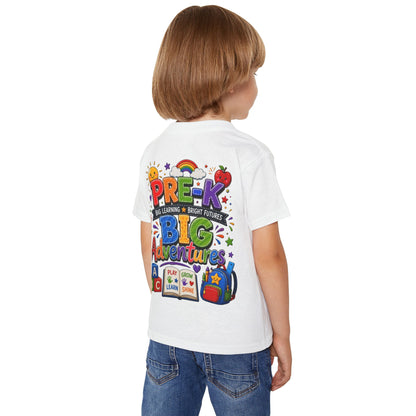 Pre-K Big Adventures Toddler T-Shirt — Bright Back-to-School Preschool Shirt