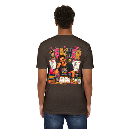 Teacher Appreciation T-Shirt — "Teach Love Inspire" Colorful Teacher Graphic Tee