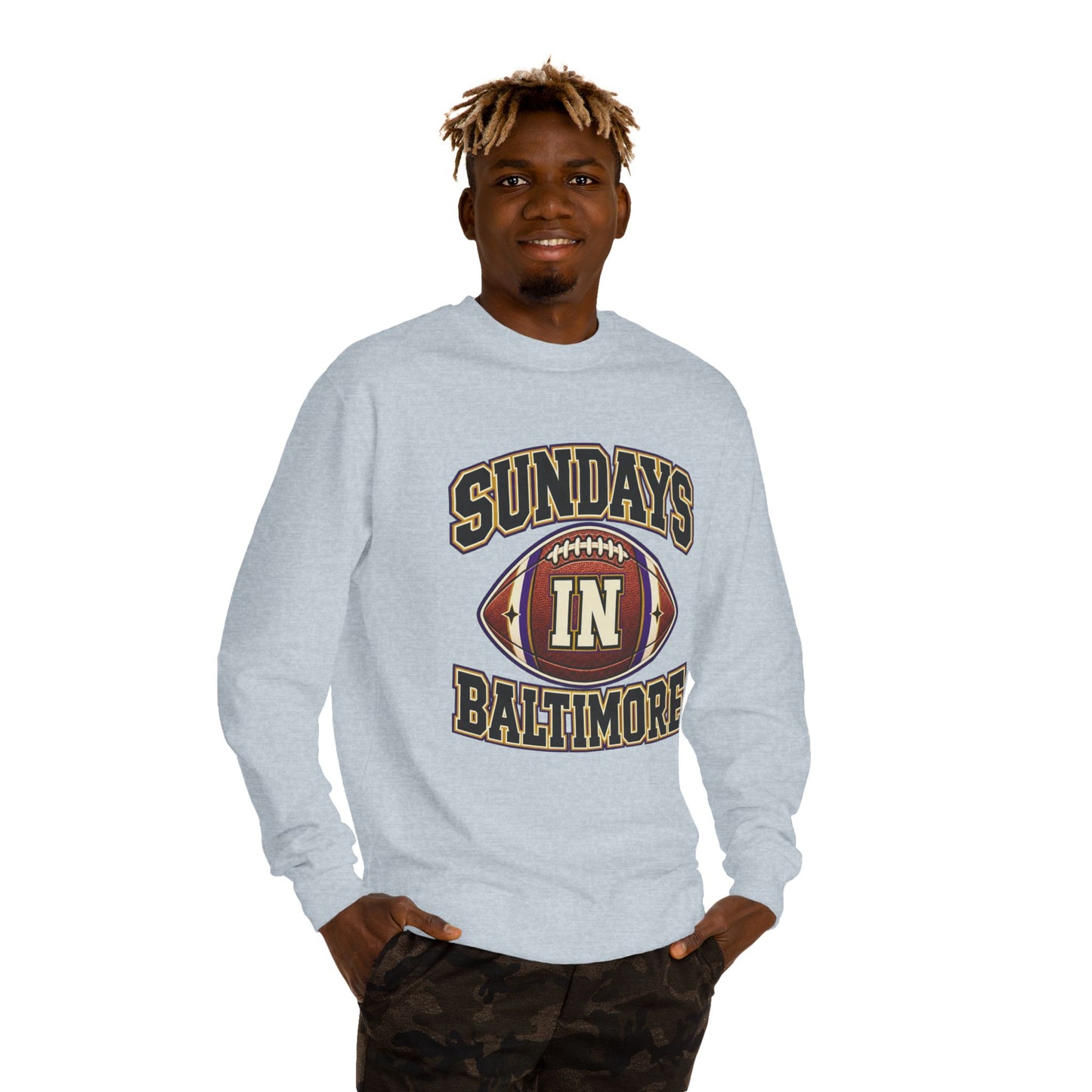 Sundays in Baltimore Football Sweatshirt — Game Day Crewneck for Ravens Fans