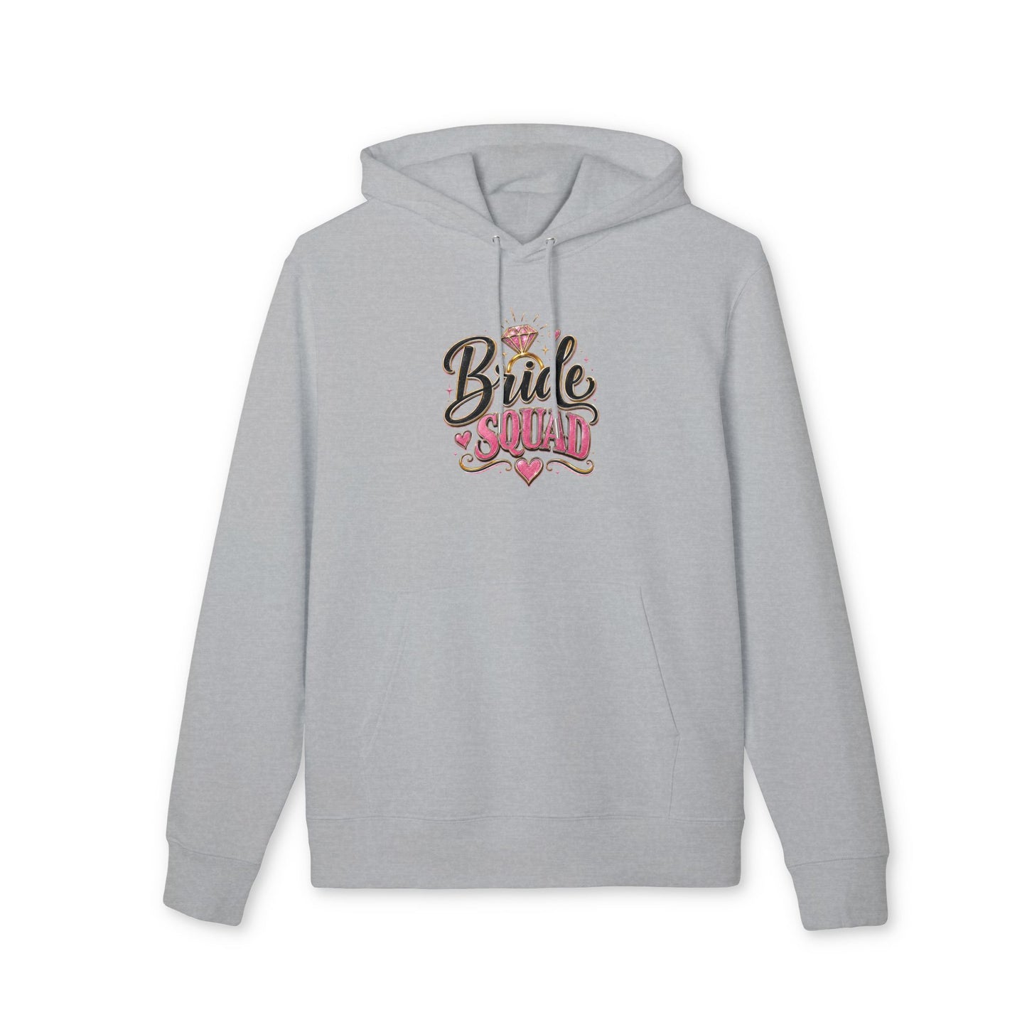 Bride Squad Hoodie — Bachelorette Party Pullover with Pink Diamond Design