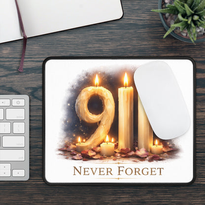 Mouse Pad — 9/11 Never Forget Candle Memorial Desk Mat