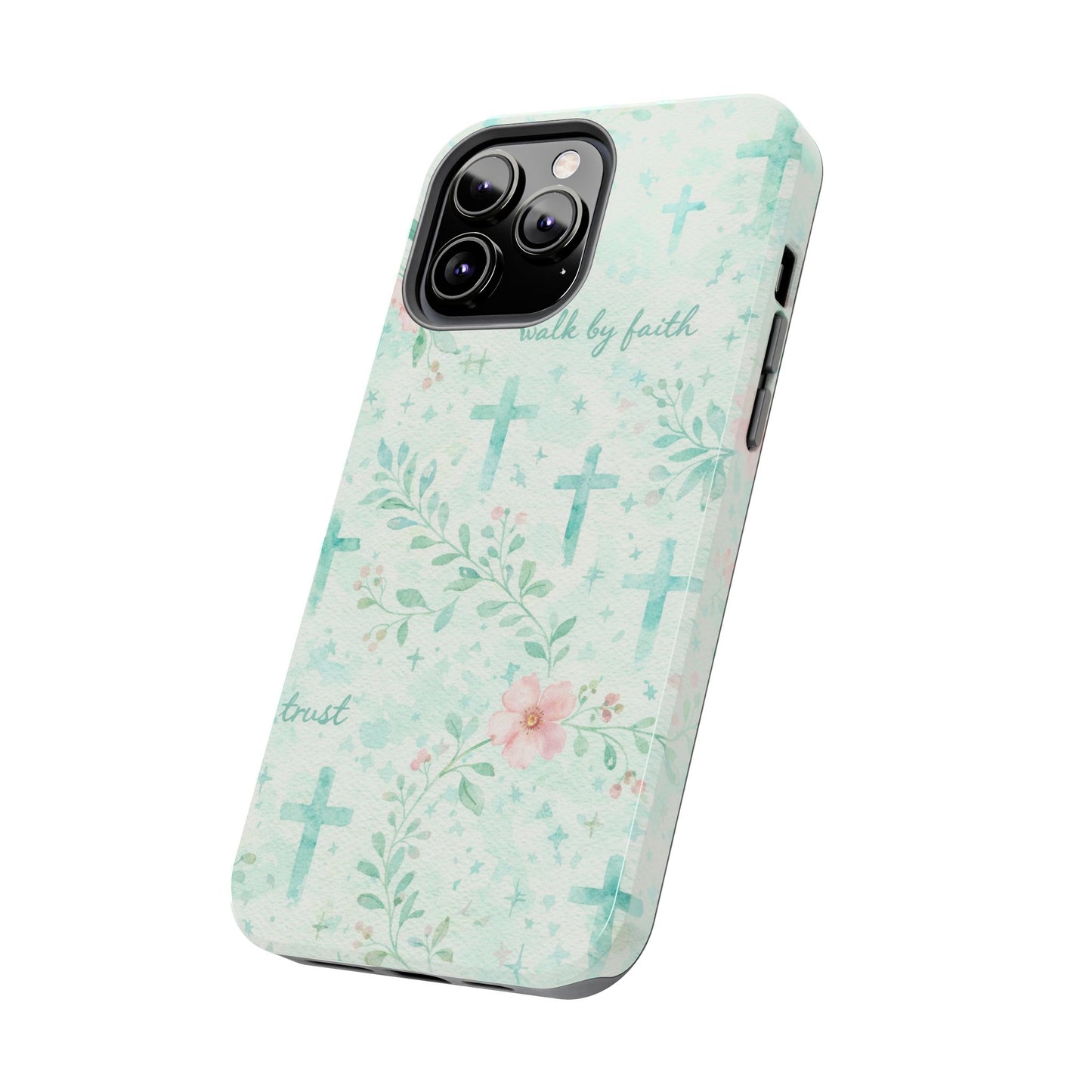 Walk By Faith Phone Case | Christian floral iPhone Case