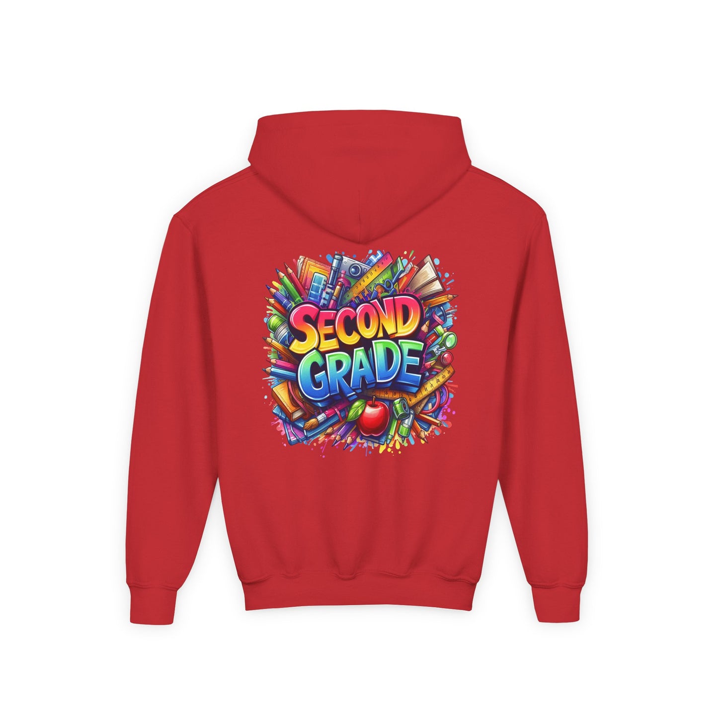 Second Grade Kids Hoodie — Colorful School Day Pullover