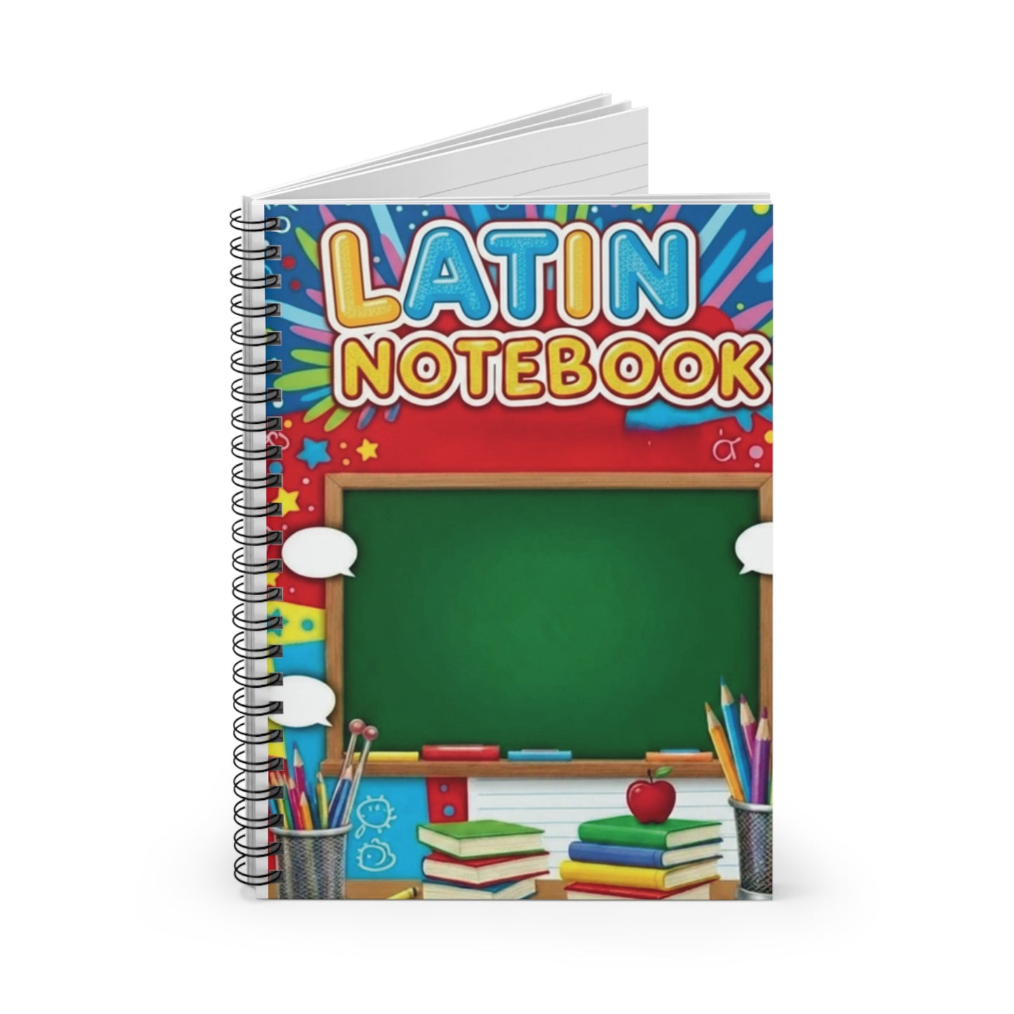 Latin Notebook — Spiral Ruled School Notebook for Students & Teachers