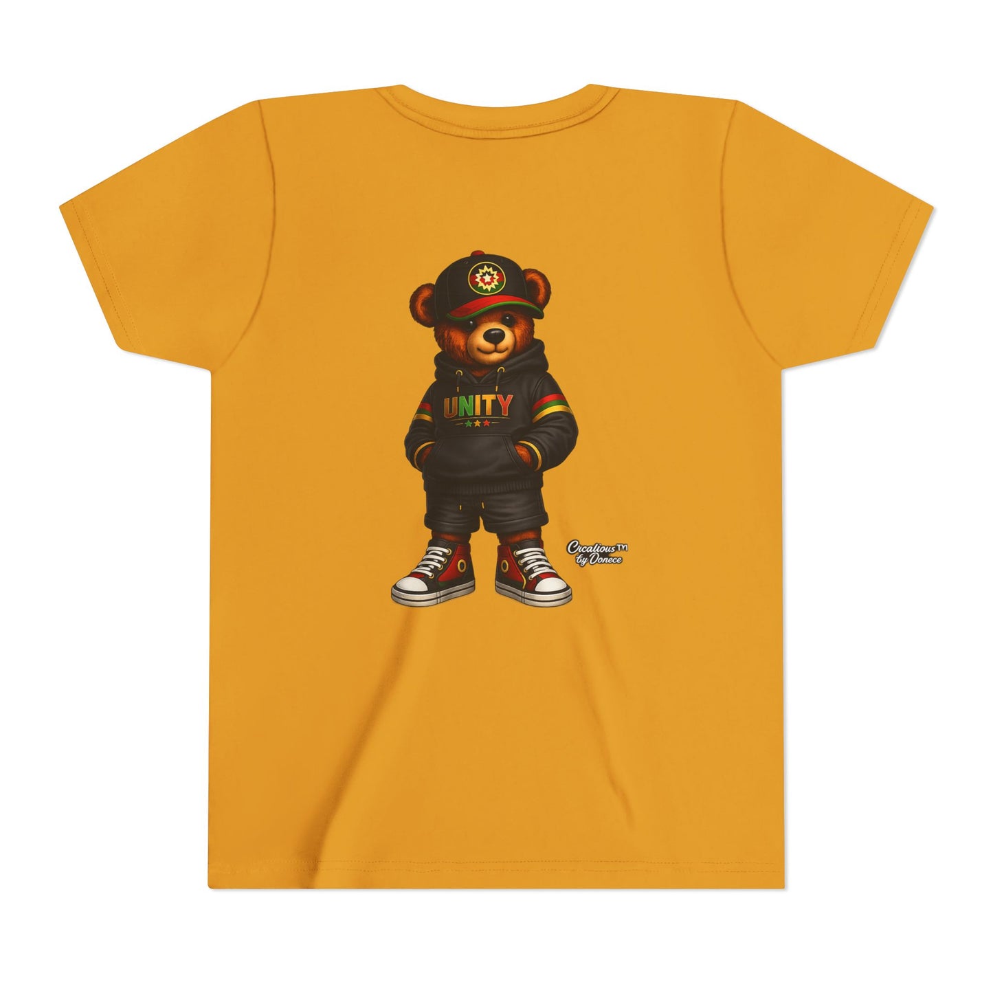 Youth T‑Shirt — Cool Bear Graphic Tee with 'UNITY' Hoodie Design