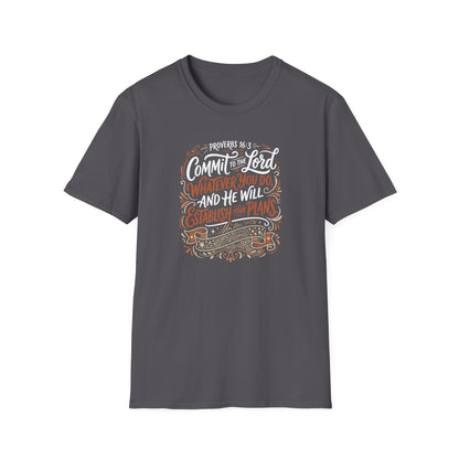 Proverbs 16:3 Commit to the Lord Christian T-Shirt