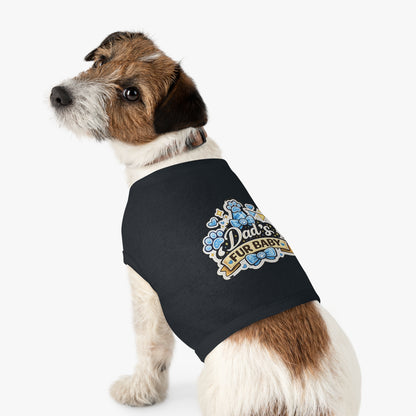 Pet Tank Top — “Dad’s Fur Baby” Cute Paw-Print Dog/Cat Shirt for Father’s Day & Pet Parents
