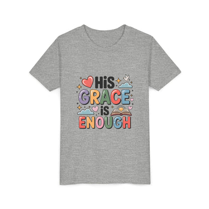 His Grace Is Enough Youth Tee — Christian Kids Inspirational Shirt