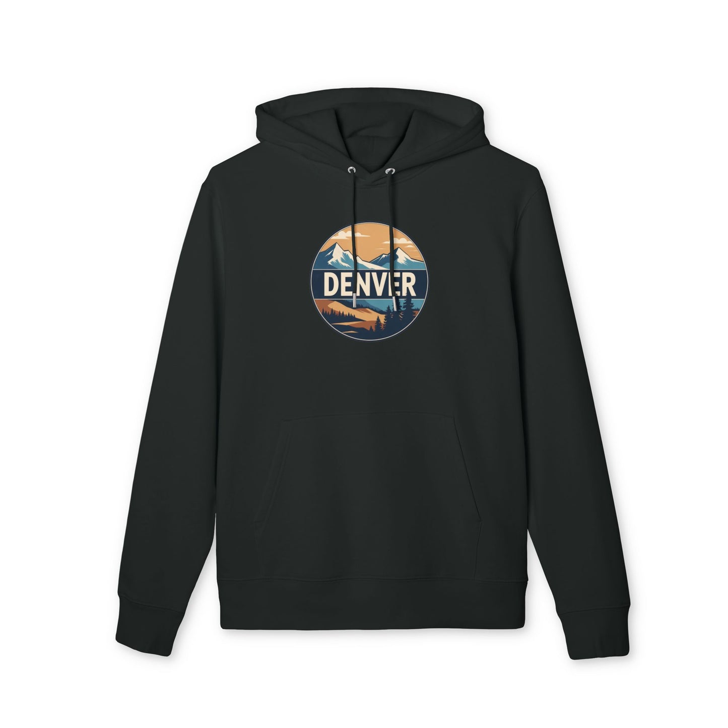 Denver Mountains Hoodie — Retro Outdoor Graphic