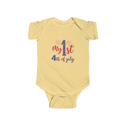 My 1st 4th of July Infant Bodysuit — Baby Independence Day Onesie