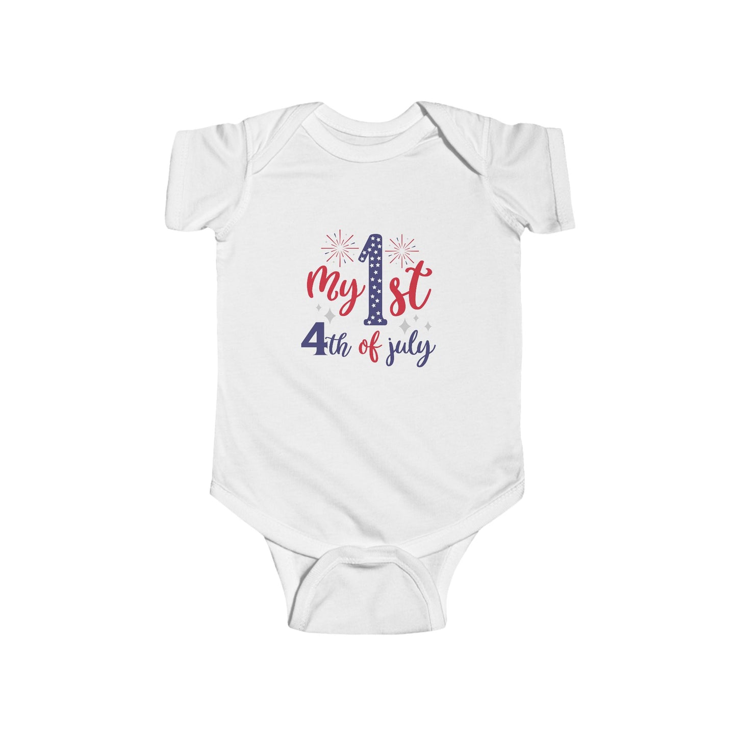 My 1st 4th of July Infant Bodysuit — Baby Independence Day Onesie