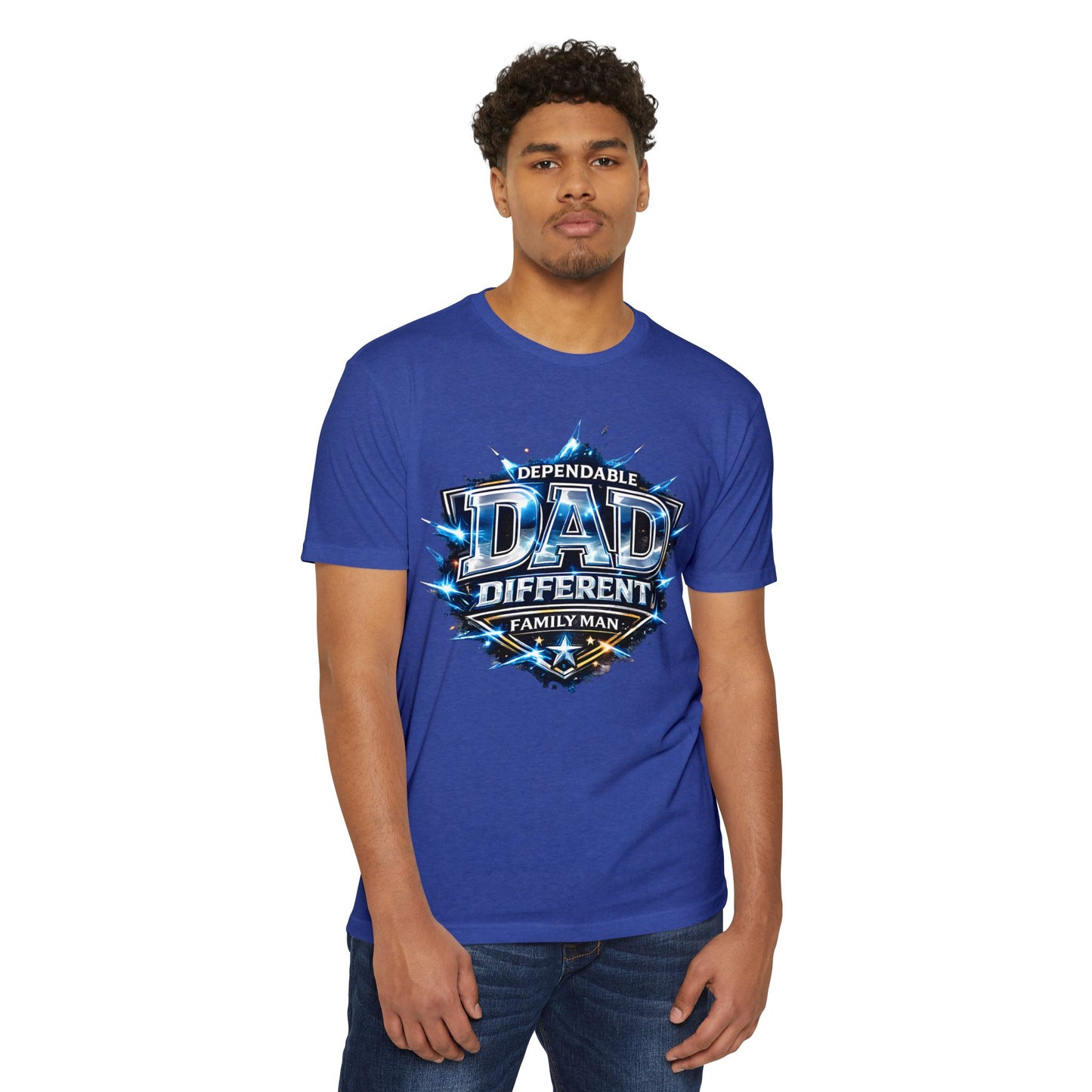 Dependable Dad Graphic T-Shirt — "Dependable Dad Different Family Man"