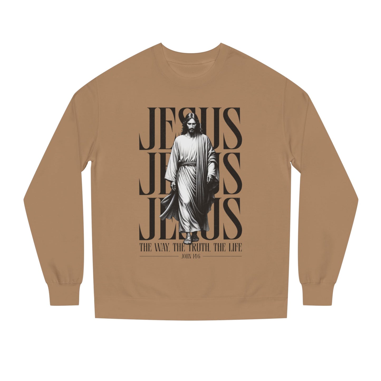 Jesus Graphic Sweatshirt — 'The Way The Truth The Life' Christian Crewneck
