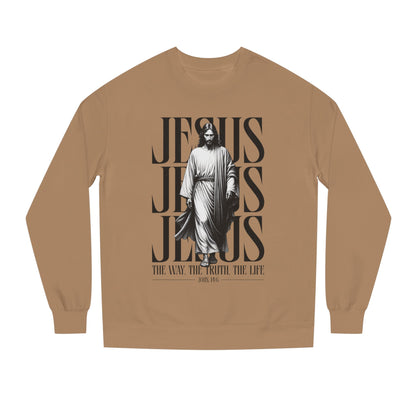 Jesus Graphic Sweatshirt — 'The Way The Truth The Life' Christian Crewneck