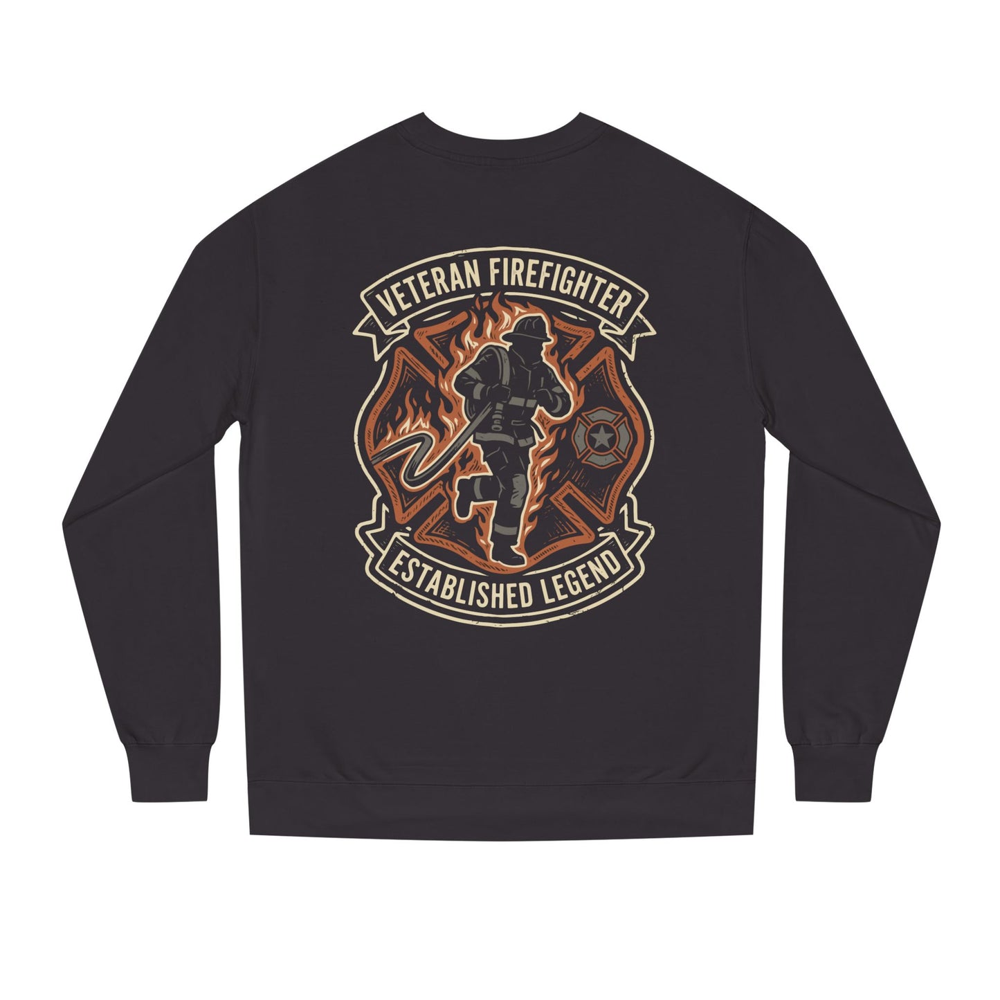 Veteran Firefighter Crewneck Sweatshirt - "Established Legend" Tribute
