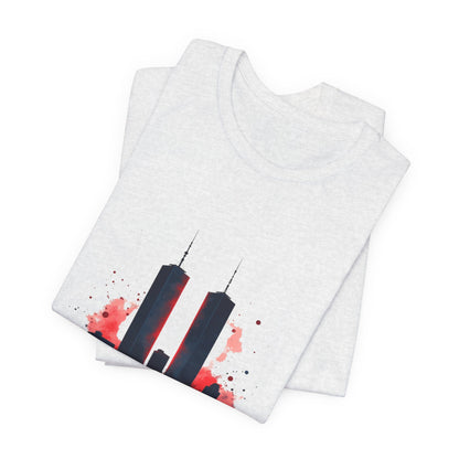 9/11 Never Forget T-Shirt — World Trade Center Memorial Tee