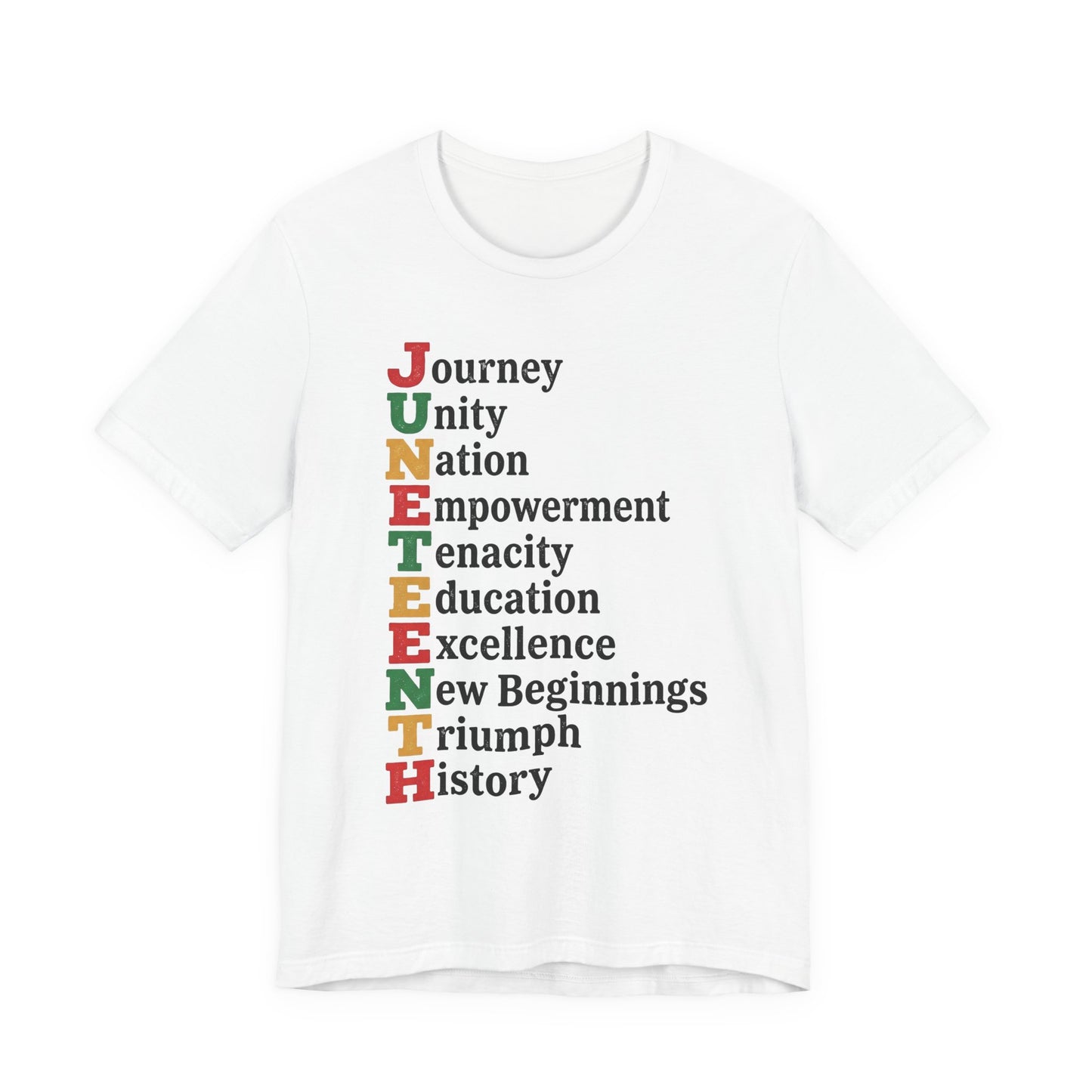 Juneteenth Acrostic T-Shirt — Journey, Unity, Empowerment Tee