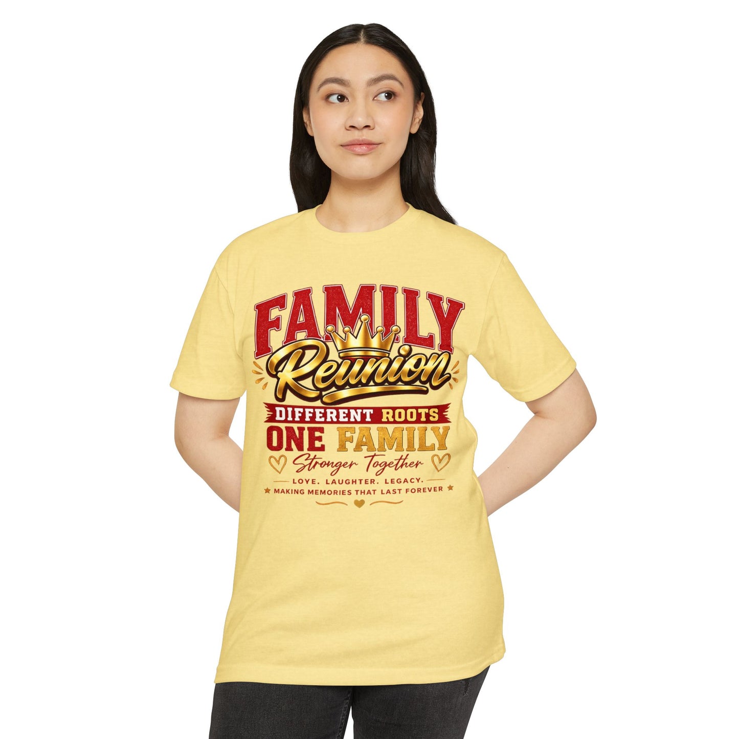Family Reunion T-Shirt — "Different Roots, One Family" Matching Tee