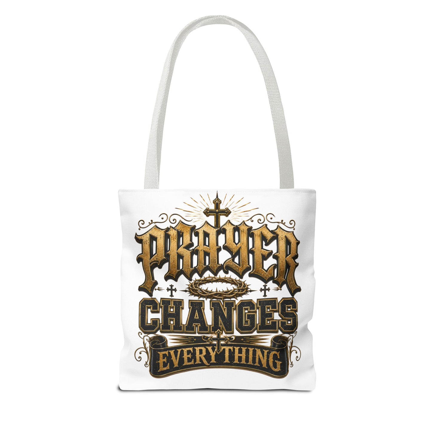 Prayer Changes Everything Tote Bag - Inspirational Christian Canvas Tote
